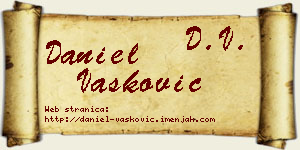 Daniel Vasković vizit kartica